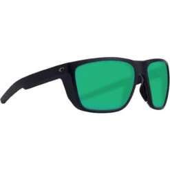 Costa Del Mar Ferg Matte Black Frame - 580P - Green Mirror Lens