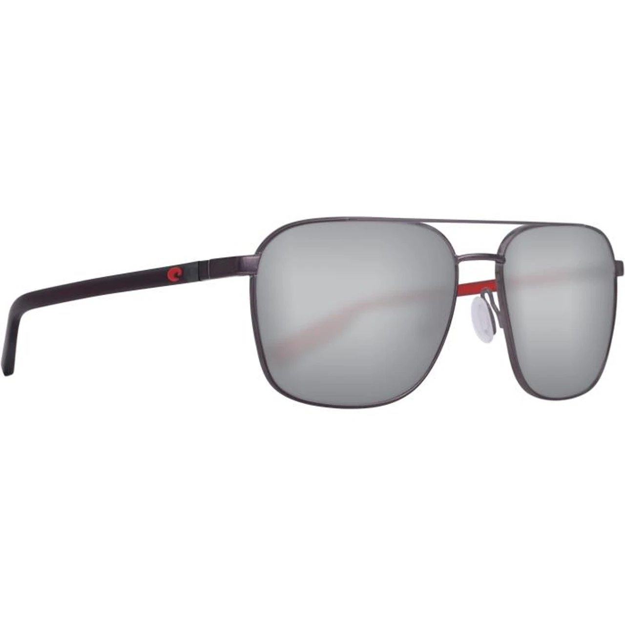 Costa Del Mar Wader Shiny Dark Gunmetal - 580G W/ Gray Silver Mirror Lens 3 Costa Del Mar Wader Shiny Dark Gunmetal - 580G W/ Gray Silver Mirror Lens